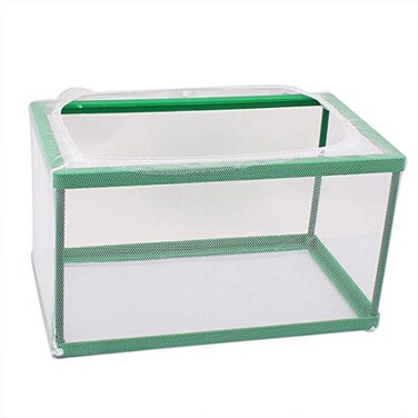 XMHF Nylon Mesh Fish Fry Hatchery Breeder Box Separation Net White Green
