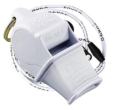 Fox 40 Sonik Blast CMG with Break Away Lanyard White