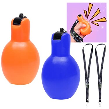Eco-Fused EcoFused 2X Hand Squeeze Whistles Includes 2X Lanyards