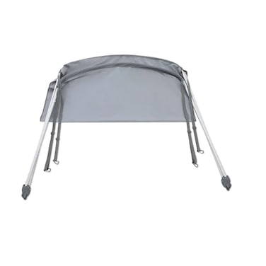 Intex Bimini Top Sun Shade Canopy Cover with Aluminum Frame for Mariner Seahawk Excursion Challenger Boat Models Accessory Only Gray
