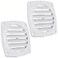 Five Oceans 6Slotted Louvered Flush Hose Ventilators 3Inch Ventilation Area Diameter White ABS Plastic 2 Pack FO110M2