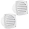 Five Oceans 6Slotted Louvered Hose Vent 3inch Hose Diameter 2 Pack Air Hose Thru Vent White ABS Plastic FO109M2