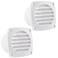 Five Oceans 6Slotted Louvered Hose Vent 3inch Hose Diameter 2 Pack Air Hose Thru Vent White ABS Plastic FO109M2