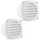 Five Oceans 6Slotted Louvered Hose Vent 3inch Hose Diameter 2 Pack Air Hose Thru Vent White ABS Plastic FO109M2