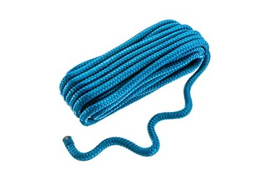 Seachoice DoubleBraid Nylon Dock Line wEye Splice PreShrunk Heat Stabilized 38 in X 25 Ft Blue