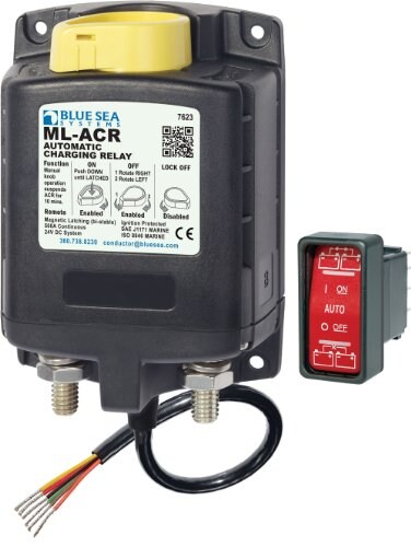 Blue Sea Systems 7623 MLACR 24V DC 500A Automatic Charging Relay with Manual Control Beige