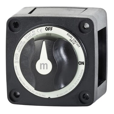 Blue Sea Systems Mini Dual Circuit Battery Switch Black 6010200 mSeries
