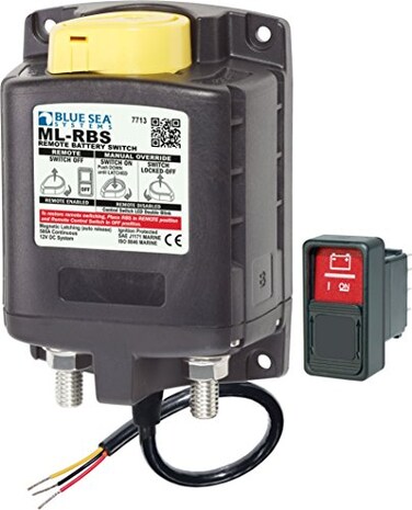 Blue Sea Systems 7713 MLRBS Remote Battery Switch with Manual Control AutoRelease 12V