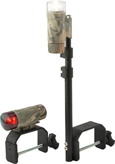 attwood Portable Navigation LED Light Kit Realtree Max5 Camouflage Clampon or Deck Mount with Threaded Pole Stern 141917
