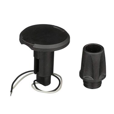 Attwood 910R2PB7 Marine LightArmor 910R 2Pin Round Plugin Light Base Black Composite MoistureResistant Compatible with Locking Collar Pole Lights