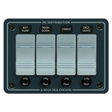 Blue Sea Systems 8262 Contura Water Resistant 12V DC Panel 4 Position