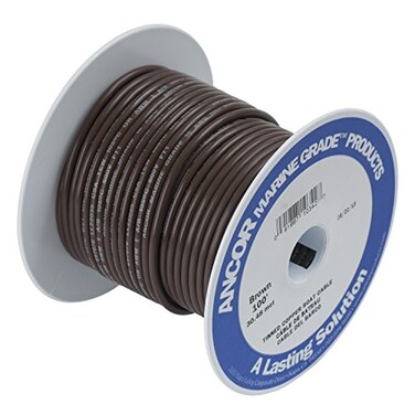 Ancor 108210 Tinned Copper Wire 10 AWG 5mm2 Brown 100ft
