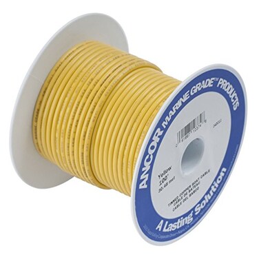 Ancor 114902 Tinned Copper Battery Cable 2 AWG 32mm2 Yellow 25ft