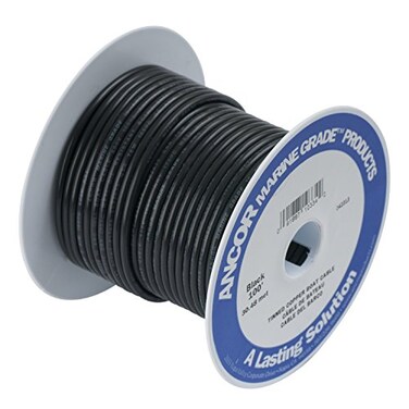 Ancor 115005 Tinned Copper Battery Cable 1 AWG 40mm2 Black 50ft