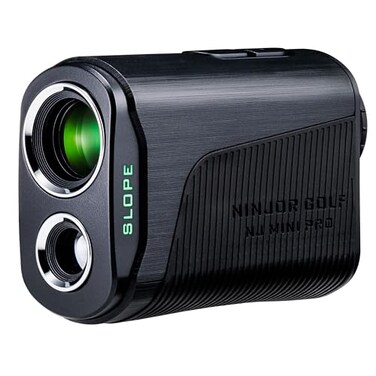 NINJOR GOLFNinja Golf NJ Mini Series Golf Range Finder with Slope Switch and Pin Lock Laser RangeFinder Max1000YD OLED Black