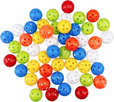 KOFULL Practice Golf Balls Plastic Golf Balls for Backyard Practice Hollow GolfBall for Golf Simulator Swing Training