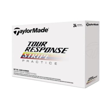 TaylorMade Golf Tour Response Stripe Practice Ball 24 Ball Pack