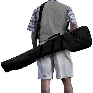 Big Teeth Golf Sunday Bag Small Golf Bag Lightweight Par 3 Golf Bag for A Few Clubs Driving Range Practice with Carry Shoulder Strap Foldable MultiColour
