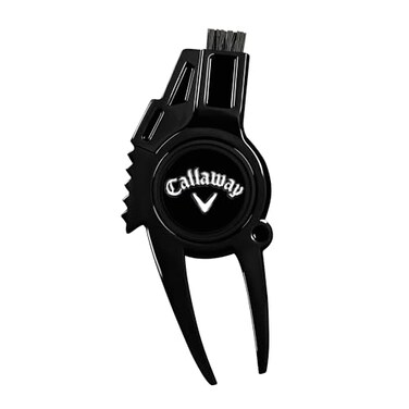 Callaway 4in1 Golf Divot Repair Tool Black Chrome