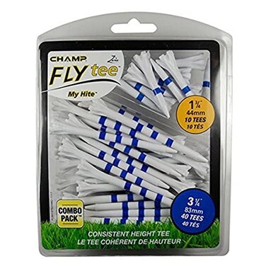 Champ 86503 Zarma Flytee My Hite 314 Combo Pack White with Blue Stripes Golf Tees