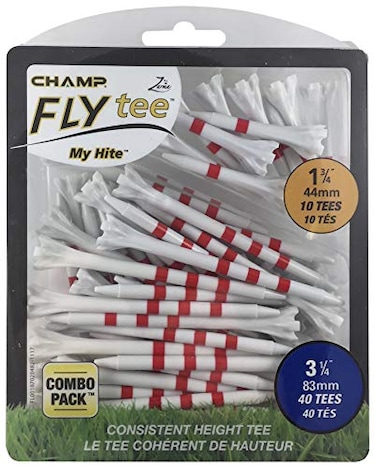 Champ 86504 Zarma Flytee My Hite 314 Combo Pack White with Red Stripes Golf Tees