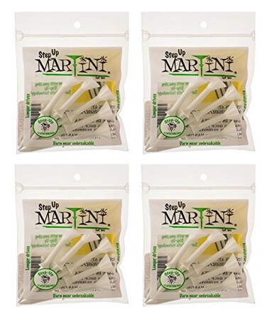MARTINI 3 14 StepUp Golf Tees 4 Pack 20 Tees White
