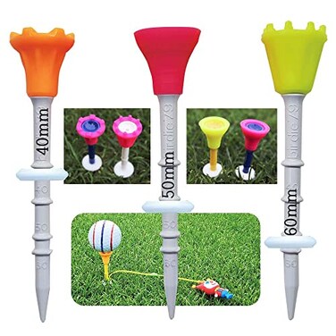 BIRDIE79 Premium Big Head Silicone Golf Tees 314 Adjustable Height Easy Tee Up Durable Design with Golf Tee Hanger 1 Pack 9
