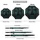 G4Free 68 Inch Automatic Open Golf Umbrella Double Canopy Extra Large Oversize Windproof Waterproof Stick UmbrellasBlackDark Green