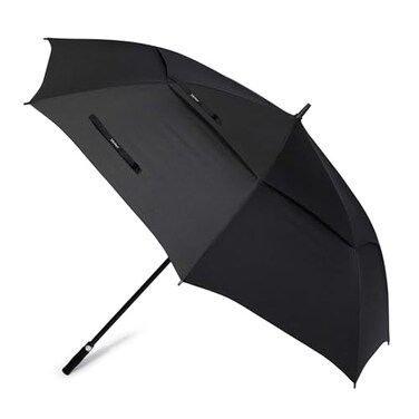 G4Free 72 Inch Automatic Open Golf Umbrella Extra Large Oversize Double Canopy Vented Windproof Waterproof Stick Umbrellas Black