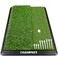 CHAMPKEY DualTurf Golf Hitting Mat Come with 9 Golf Tees 1 Rubber Tee Heavy Duty Rubber Backing Golf Practice Mat Ideal for Indoor Outdoor Training13x17 LITE Version