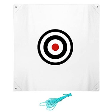 ASENVER 58 x 58 Golf Target Cloth Hitting Practice Target for IndoorOutdoor Training White