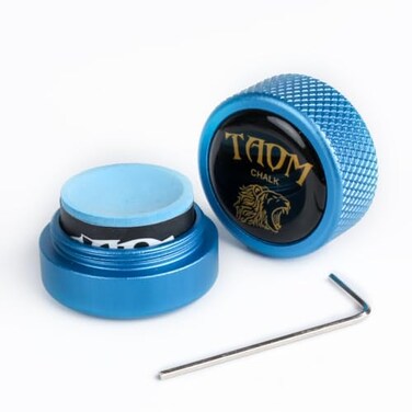 YEUEK TAOM Pool Chalk Holder Round Shaped Practical Tool Billiards Accessories Magnetic Mini Chalk Tip Case Container Round Box Billiards