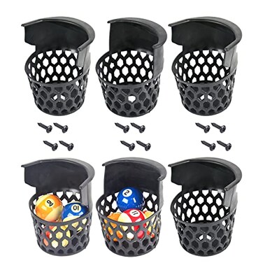MoyanSuper Pool Table Pockets Replacement Pockets for Billiard Table Set of 6 Plastic Web Pockets