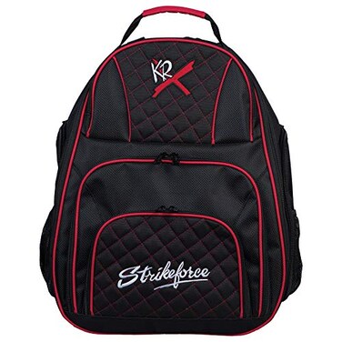 KR Strikeforce Royal Flush Deuce 2 Ball Bowling Backpack BlackRed