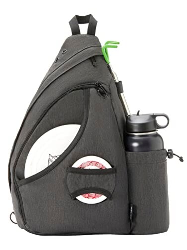 MYQ MOYAQI MOYAQI Disc Golf Bag with Retriever Holder and Storage Pockets Disc Golf Backpack with 810 Disc Capacity Padded Adjustable Strap and Back Panel Lightweight and Durable Grey