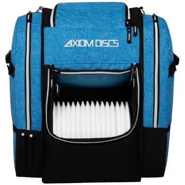 Axiom Discs Voyager Lite Backpack Disc Golf Bag Heather Blue