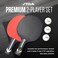 STIGA Premium 2Player Table Tennis Set Includes 2 ITTF Approved Paddles 3 White 3Star Ping Pong Balls Carry Case