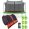 Jump Tastic Trampoline 15Ft Trampoline Net Replacement with 6 Caps Trampoline Net Fit for 15Ft Round6 Straight PolesNot Include Poles