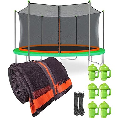 Jump Tastic Trampoline 15Ft Trampoline Net Replacement with 6 Caps Trampoline Net Fit for 15Ft Round6 Straight PolesNot Include Poles