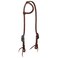 Weaver Leather ProTack Headstall with Designer Hardware Sliding Ear Turquoise Flower