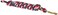 Weaver Leather Poly Lead Rope with a Solid Brass 225 Snap GraphiteRedWhite