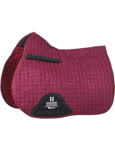 Harrison Howard AllPurpose Saddle Pad Suede Saddle Pad for Horses Use During Everyday Riding Burgundy