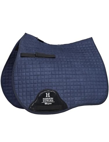 Harrison Howard AllPurpose Saddle Pad Suede Saddle Pad for Horses Use During Everyday Riding Navy