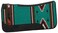 Weaver Equine 31 x 32 Contoured Single Weave Wool Blend Felt Horse Saddle Pad Shock Absorbing Western Saddle Pad for Protection Turquoise Pattern