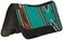 Weaver Equine 31 x 32 Contoured Single Weave Wool Blend Felt Horse Saddle Pad Shock Absorbing Western Saddle Pad for Protection Turquoise Pattern