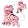 Yvolution Learner Twista Skates 2in1 Adjustable Kids Roller Skates for Ages 2 Converts from TriWheel to Inline Skates No Tools Needed US Size 711 Pink