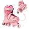 Yvolution Learner Twista Skates 2in1 Adjustable Kids Roller Skates for Ages 2 Converts from TriWheel to Inline Skates No Tools Needed US Size 711 Pink