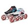 Bont GT4 Inline Speed Skates Carbon Composite Racing Boots 6061 T6 Aluminum Frame Elemental 85A Wheels 100mm 110mm ABEC5 Bearings WhiteRed 35 100mm