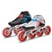 Bont GT4 Inline Speed Skates Carbon Composite Racing Boots 6061 T6 Aluminum Frame Elemental 85A Wheels 100mm 110mm ABEC5 Bearings WhiteRed 35 100mm