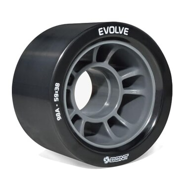 Bont Skates Evolve Roller Derby Skate Wheel Indoor Roller Skate Wheels Rollerskate Wheels Black 98A Set of 4 Wheels Black 98A Set of 4 Wheels